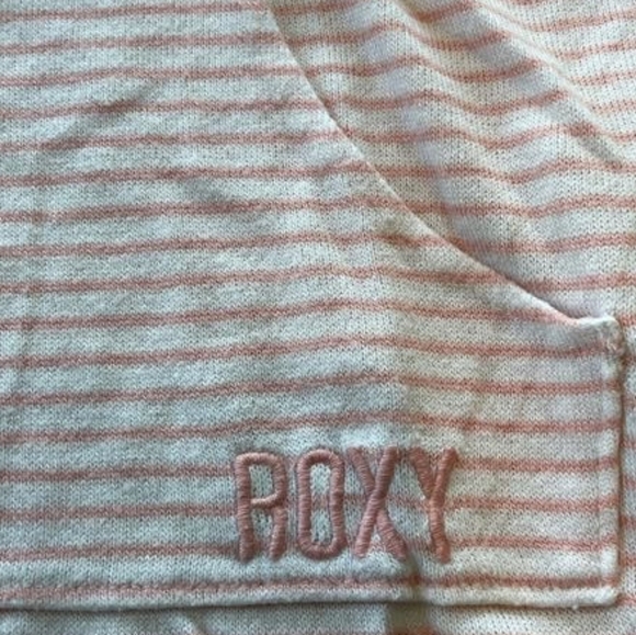 Roxy Womens Pink White Super Soft Pullover Hoodie Size Extra Small‎ - Picture 3 of 4